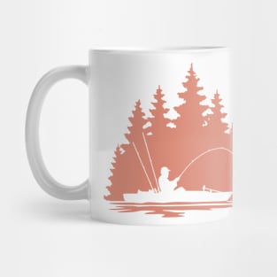 Kayak Fishing Silhouette Mug